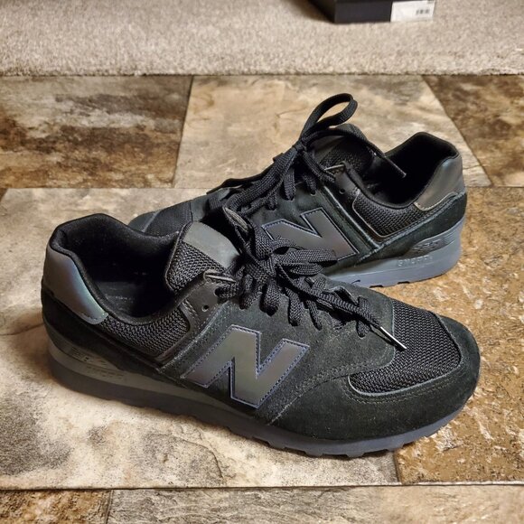 New Balance 574 Urban Twilight Sneakers M/9.5-W/11 Black/Blue No Insoles - Picture 2 of 8